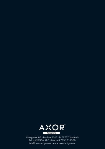 Axor design encyclopedia - Hansgrohe
