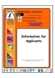 Further Particulars - Hornbill School Website