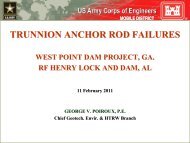 TRUNNION ANCHOR ROD FAILURES