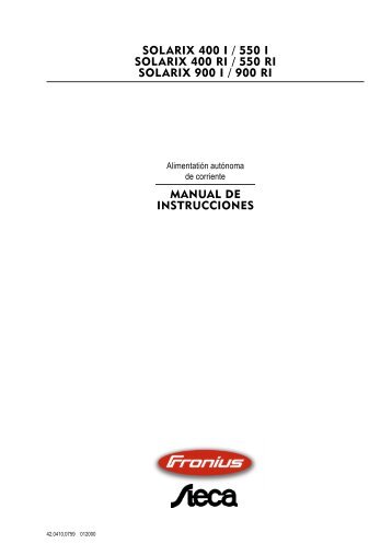 STECA SOLARIX SINUS manual espaÃ±ol.pdf - JHRoerden