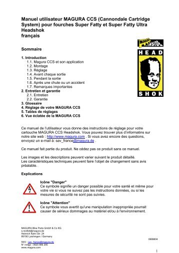 User Manual Odin 2004 - Magura