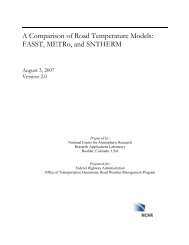 A Comparison of Road Temperature Models: FASST, METRo, and ...