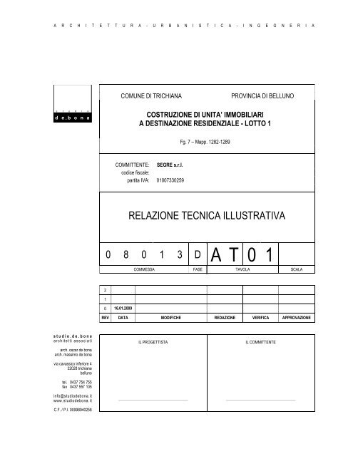 RELAZIONE TECNICA ILLUSTRATIVA 0 8 0 1 3 ... - Immobiliare.it