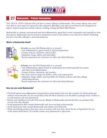 Budesonide â Patient Information - TRUE Test