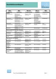 Desinfektionsmittelplan - Forum Gesundheitsmedien