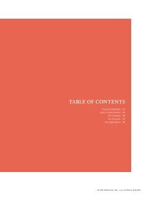 TABLE OF CONTENTS - INTER PARFUMS Inc.
