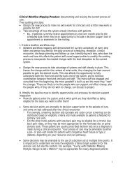 Primary Care Workflow Mapping Procedure