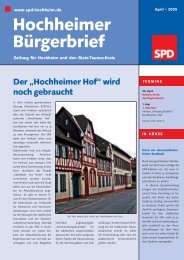 Hochheimer BÃ¼rgerbrief - SPD Hochheim