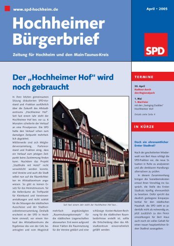 Hochheimer BÃ¼rgerbrief - SPD Hochheim