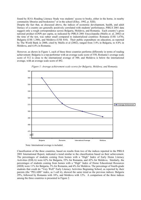 THE EFFECTS OF EARLY LITERACY ACTIVITIES UPON ... - IEA