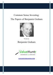 Common Sense Investing: The Papers of Benjamin Graham ...