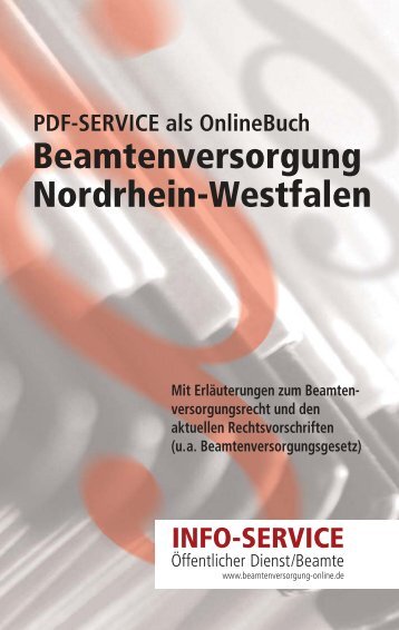 Beamtenversorgung Nordrhein-Westfalen - Landesbeamte