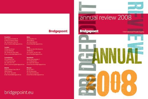 Download 2008 Annual Review - Bridgepoint Capital