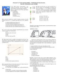 Prova da 1a e 2a sÃ©ries do Ensino MÃ©dio â 3a ... - DEMAR - USP