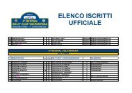 ELENCO ISCRITTI UFFICIALE - Rally Club Valpantena