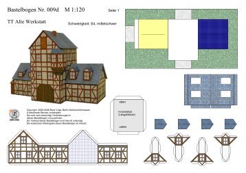 Bastelbogen 009d, TT alte Werkstatt - Projekt Bastelbogen