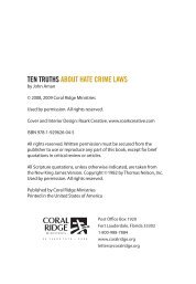 TEN TRUTHS ABOUT HATE CRIME LAWS - Truth in Action Ministries