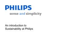 An introduction to Sustainability at Philips