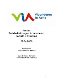 Atelier Solidariteit tegen Armoede en Sociale Uitsluiting