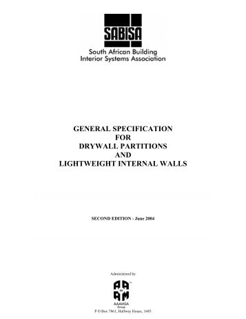 General Specification of Drywall Partitions and Lightweight - aaamsa