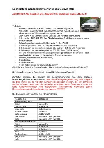 Nachrüstung Xenonscheinwerfer Skoda Octavia\374 - Skoda-Octavia-Forum