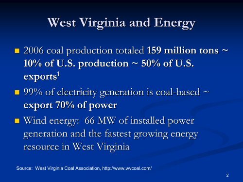 WV: Industrial Energy Efficiency Research at WVU - Industries of the ...