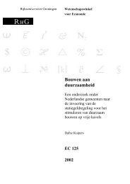 Bouwen aan duurzaamheid - Rijksuniversiteit Groningen