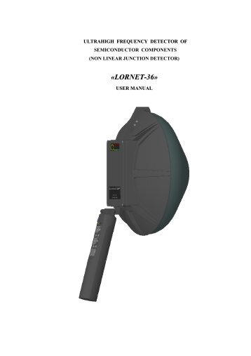 Lornet-36-Long-Range-NLJD-Non-Linear ... - Selcom security