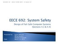 Design of Fail-Safe Computer Systems (Sections 4.3 & 4.4) - MWFTR