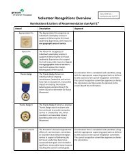 Volunteer Recognitions Overview