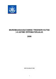 Murdmaasuusatamise treeneri kutse I ja II astme ... - Eesti Suusaliit