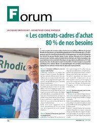 Â« Les contrats-cadres d'achat 80 % de nos besoins - Mesures