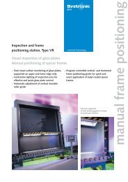 manual frame positioning - Bystronic glass
