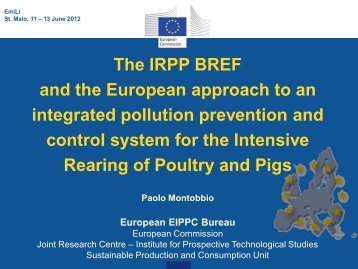 The IRPP BREF and the European approach to an integrated ... - Inra