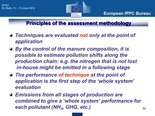 The IRPP BREF and the European approach to an integrated ... - Inra