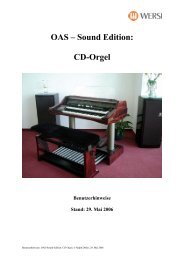 OAS â Sound Edition: CD-Orgel - Wersi Orgel Studio Thum, Orgeln ...