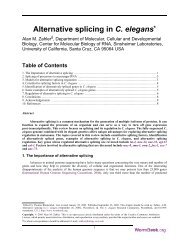 Alternative splicing in C. elegans* - WormBook