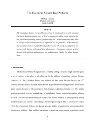 The Euclidean Steiner Tree Problem