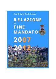 RELAZIONE FINE MANDATO - Comune di Borgo San Dalmazzo