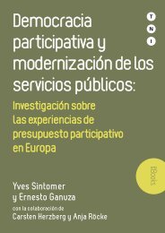 Democracia participativa y modernización de los servicios públicos