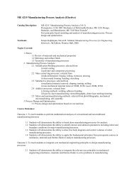 ME 4215 Manufacturing Process Analysis (Elective)