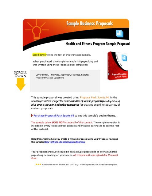 Sample Business Proposal - Proposal Kit