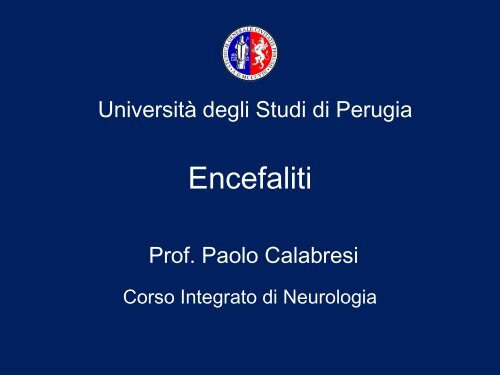 Diapositiva 1 - UniversitÃ  degli Studi di Perugia