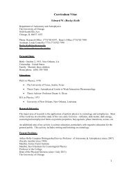 Curriculum Vitae - The Department of Astronomy & Astrophysics ...