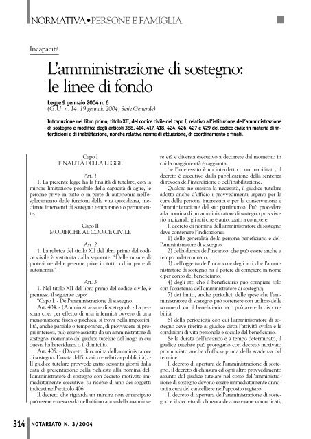 L'amministrazione di sostegno: le linee di fondo - Studio Legale Riva