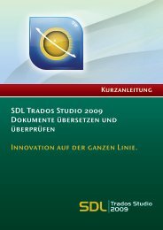 SDL Trados Studio Dokumente Ã¼bersetzen und ... - Tradosy.cz