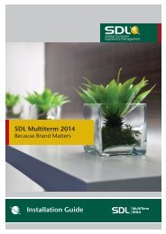 SDL MultiTerm 2011 Installation Guide - Online Product Help