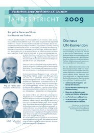 jahresbericht 2009 - FSP - FÃ¶rderkreis Sozialpsychiatrie eV MÃ¼nster
