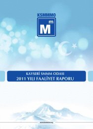 2011 Yılı Faaliyet Raporu - Kayseri SMMM Odası