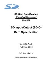 SD Input/Output (SDIO) Card Specification - SD Association